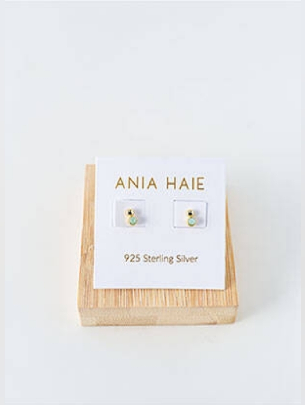 Ania Haie Gold & Mint Green Sterling Silver Stud Earrings
